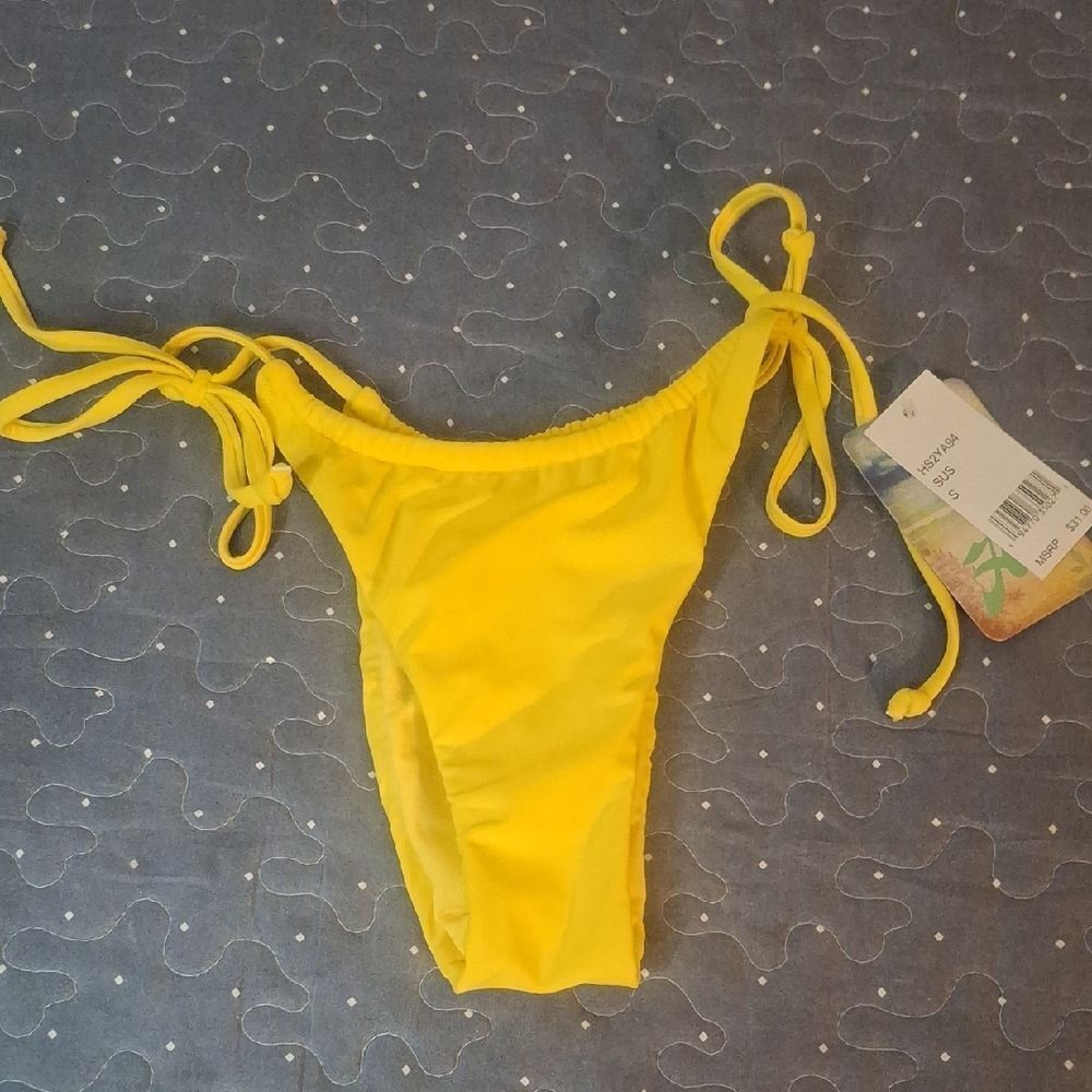 Hobie Yellow Bikini Bottom size small NWT